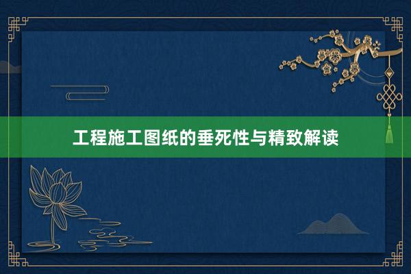 工程施工图纸的垂死性与精致解读